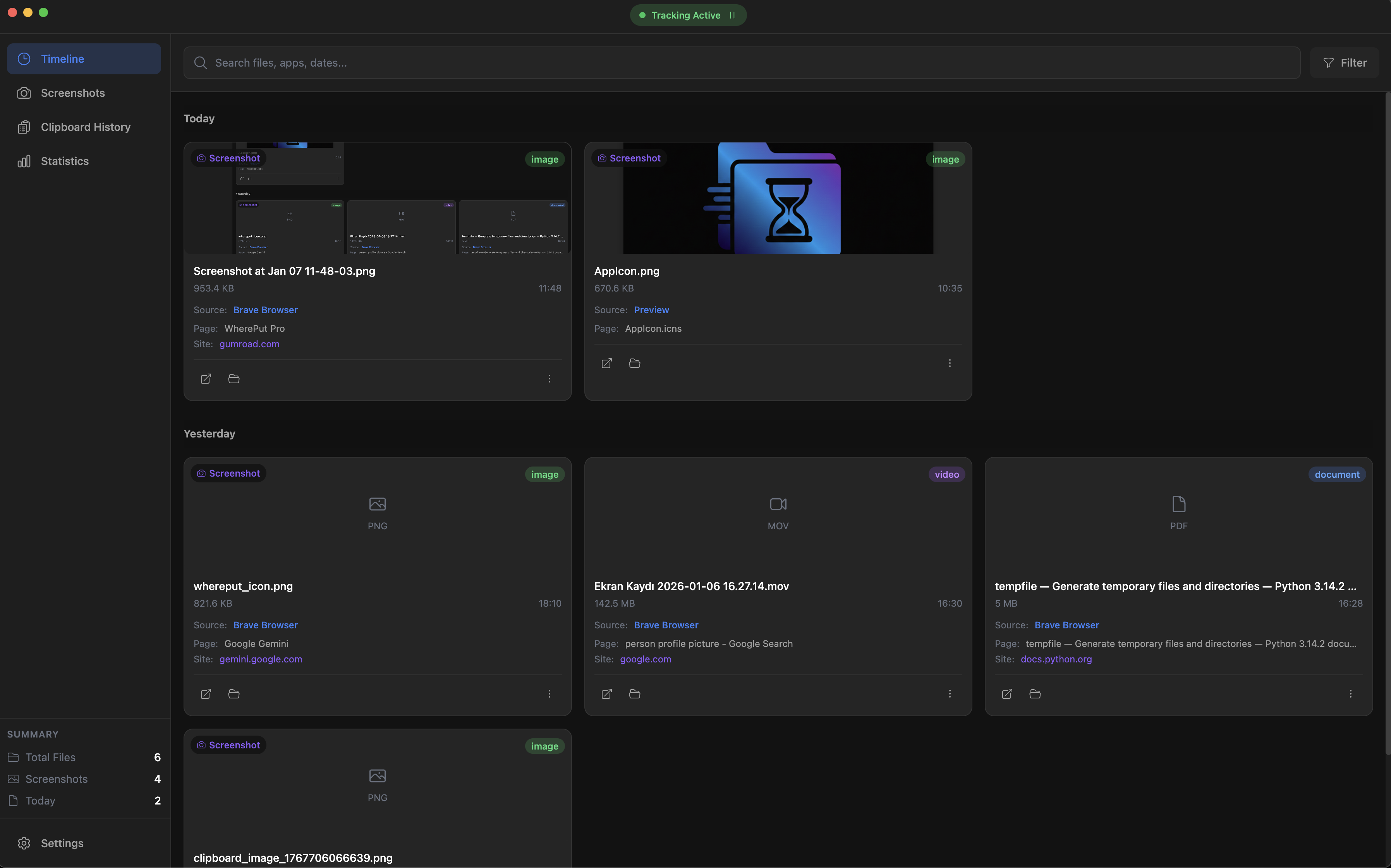 WherePut App Screenshot
